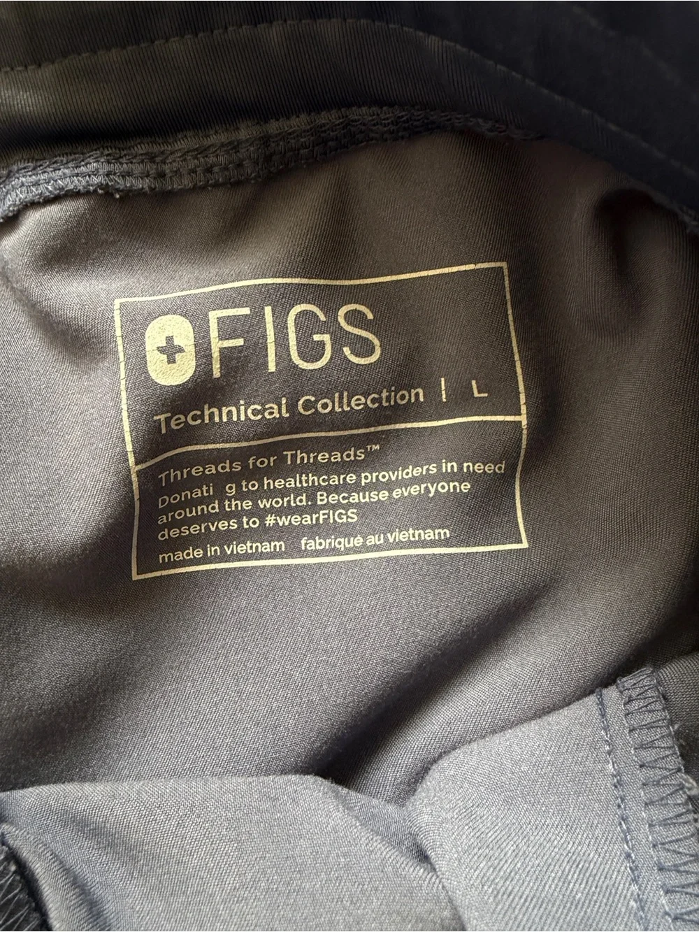 Figs high waisted Zamora Jogger Pants with Space Navy with Lime Drawcord
